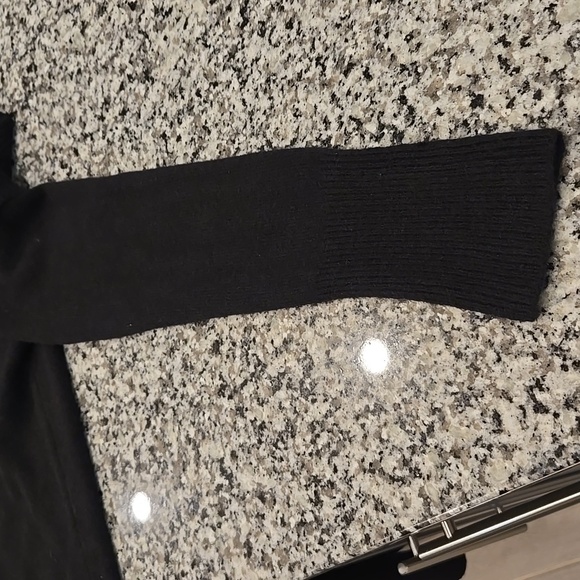 NWT. LOFT OFF THE SHOULDER FOLD OVER NECK SWEATER DRESS. MIDI. SIZE MEDIUM. - Picture 7 of 9